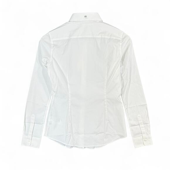 UNIQLO Lot 2 NEW UV Cut Stretch Broadcloth Long Sleeve Shirt White Work Women XS - Picture 8 of 11